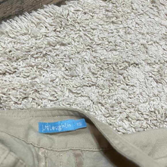 J.McLaughlin Size XS Khaki Button Down Linen Blend Vista Utility Jacket - Picture 5 of 7